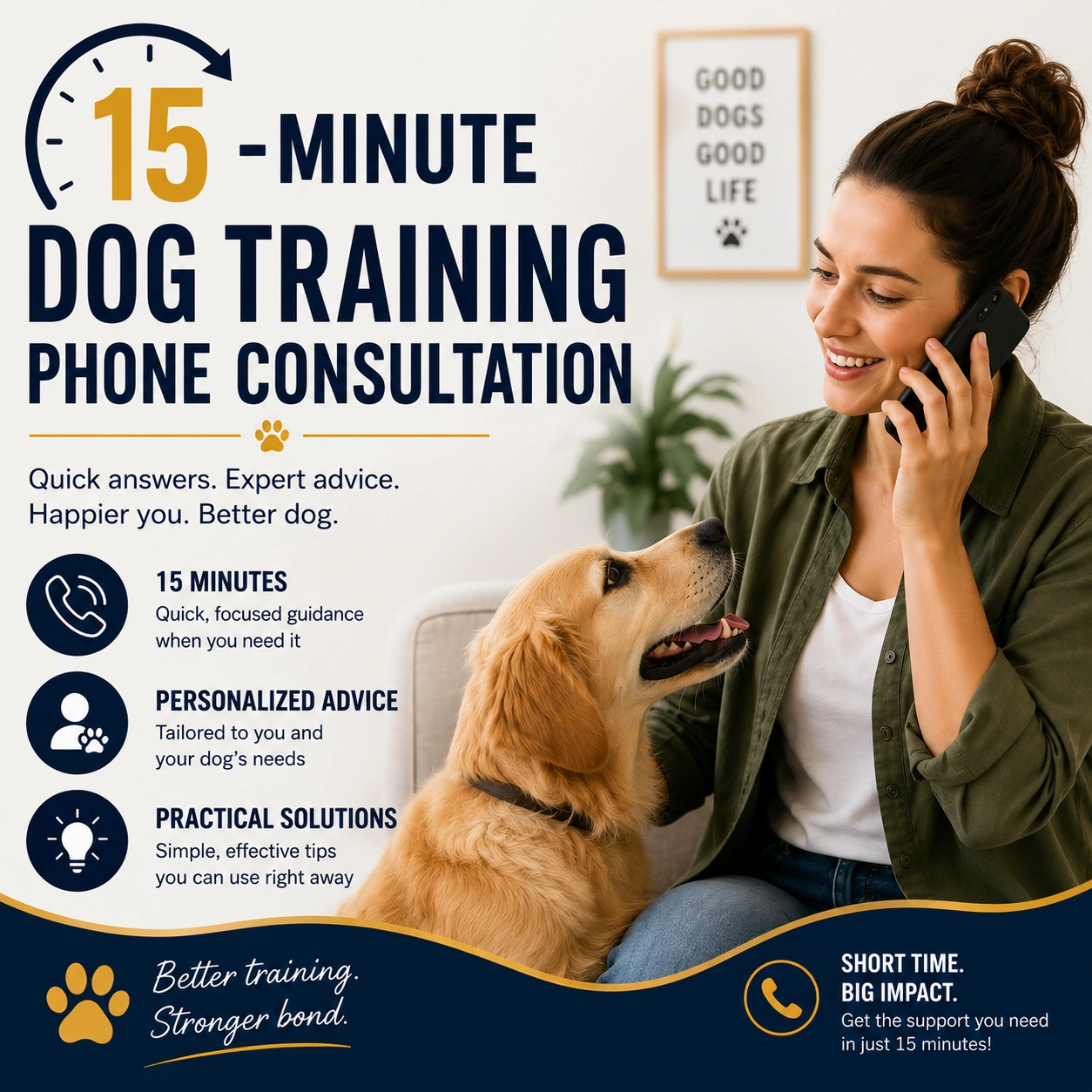 15-Minute Dog Training Phone Consultation