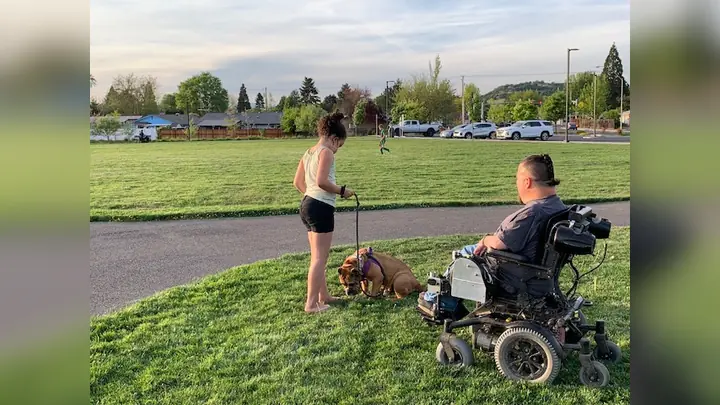 Youth handler and dog during 4-H training with Jason Lake of Prodogz Dog Training in Southern Oregon — April 29, 2021