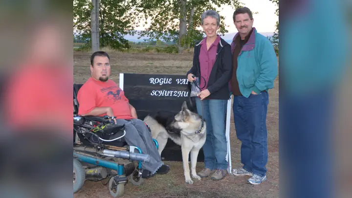 Rescue dog and client during Prodogz Dog Training with Jason Lake in Southern Oregon — 2012–2013