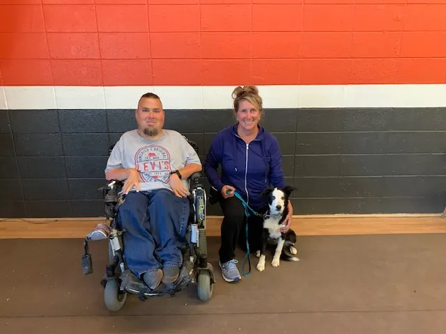 Clients and dogs in a Prodogz Dog Training basic obedience class led by Jason Lake in Medford, Oregon — May 5, 2021, photo 2